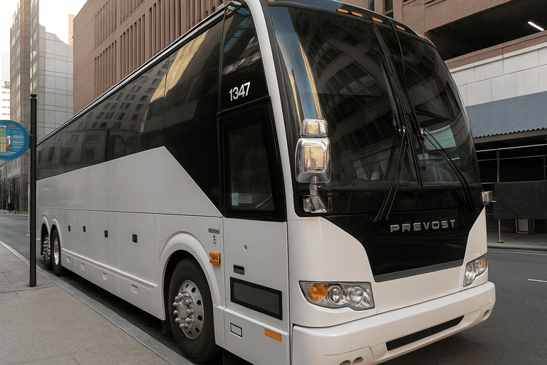 a Charter Bus Rental Sioux City coach bus
